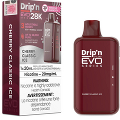 Drip'n EVO 28K Disposable Vape: Cherry Classic Ice (20mL)