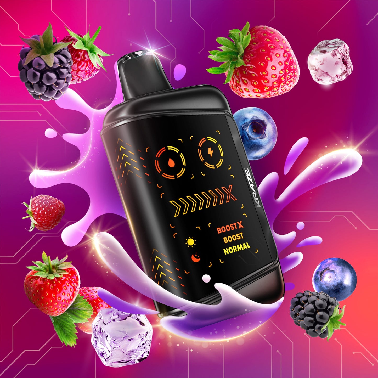 Kraze Mega X 48K - Quad Berry Ice