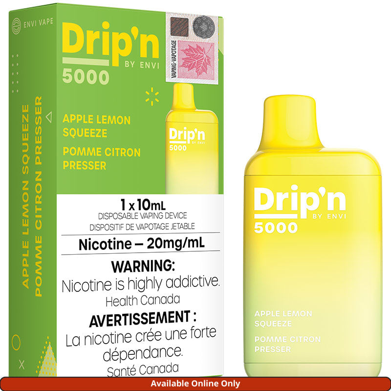 Drip'n 5000 Disposable Vape: Apple Lemon Squeeze (1pk)