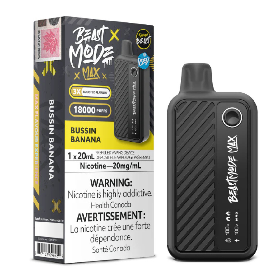 BEAST MODE MAX 18K BUSSIN' BANANA ICED DISPOSABLE VAPE