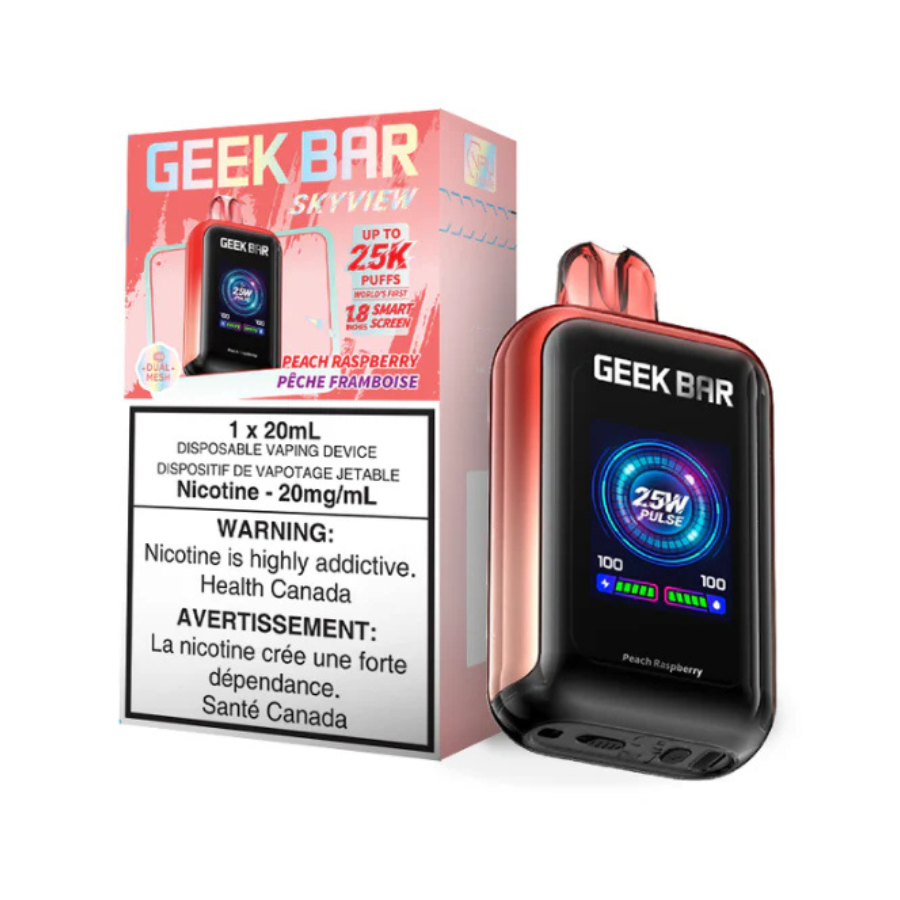 GEEK BAR SKYVIEW 25K PEACH RASPBERRY DISPOSABLE VAPE