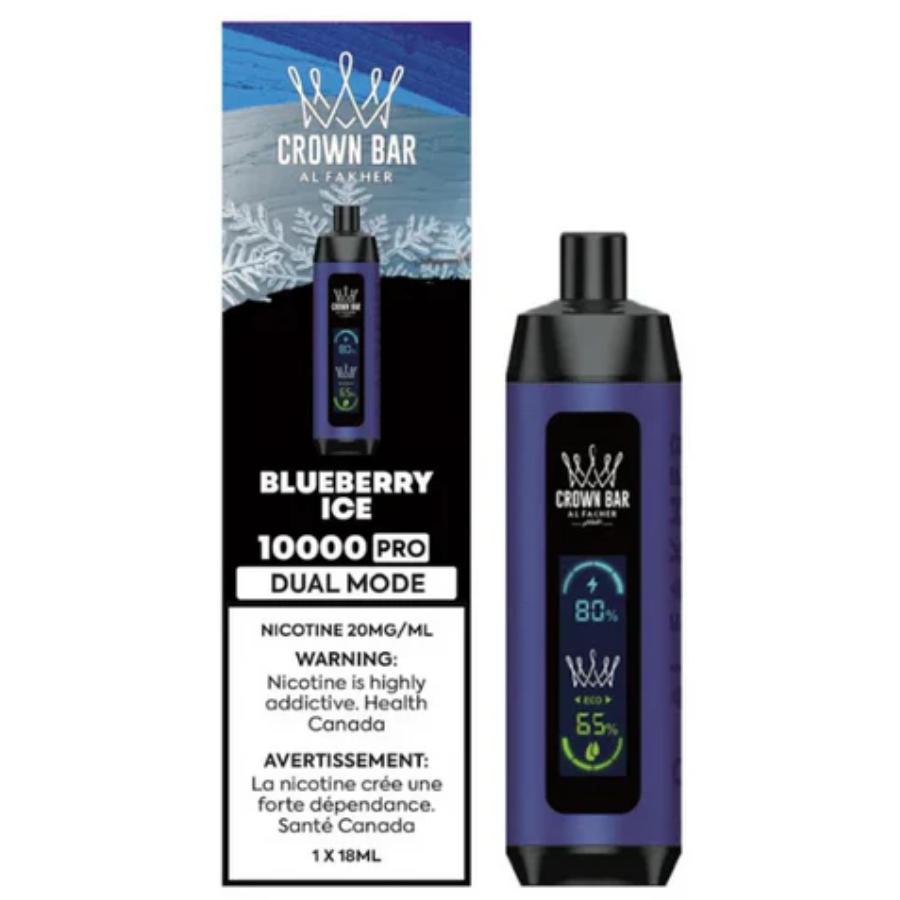 Crown Bar - Al Fakher - Disposable Vape 10K - Blueberry Ice