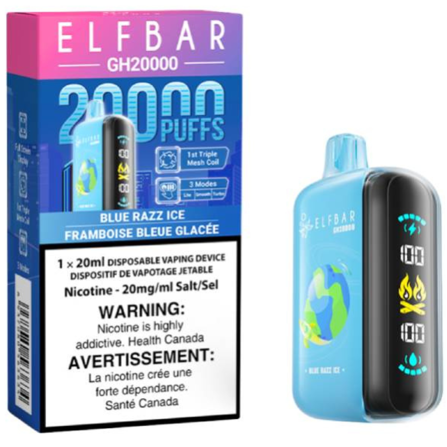 Elf Bar GH20000 - Blue Razz Ice Disposable Vape, 20K Puffs
