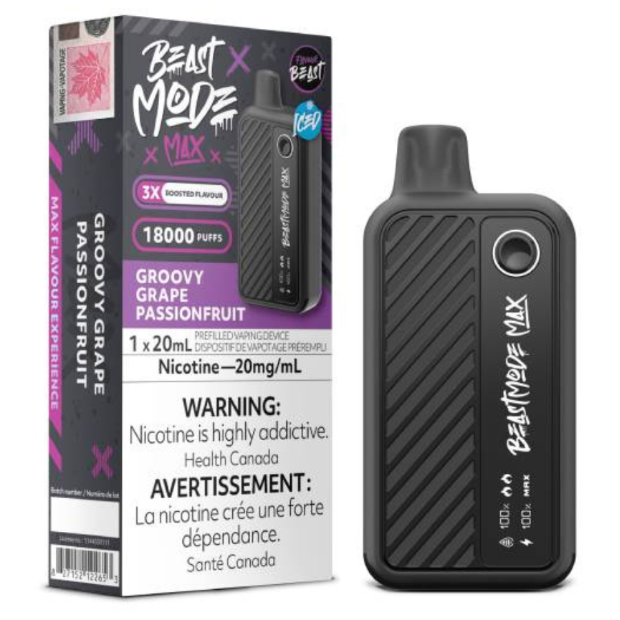 Flavour Beast - Beast Mode Max 18K Disposable: Groovy Grape Passionfruit, 20ML