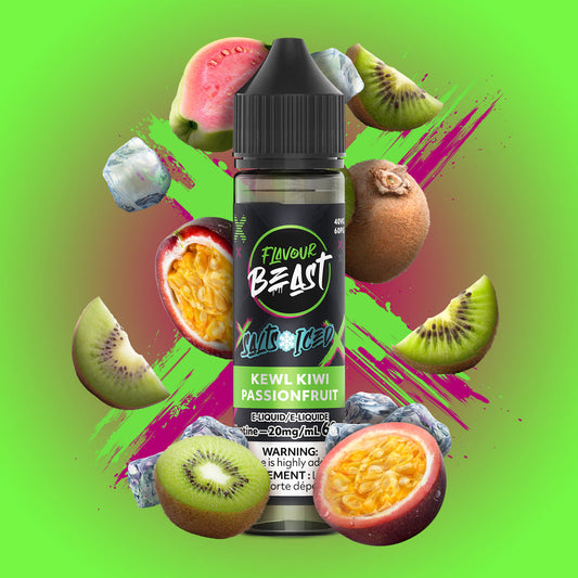 FLAVOUR BEAST SALT - KEWL KIWI PASSIONFRUIT ICED 60ML - 60 ML / 20 MG