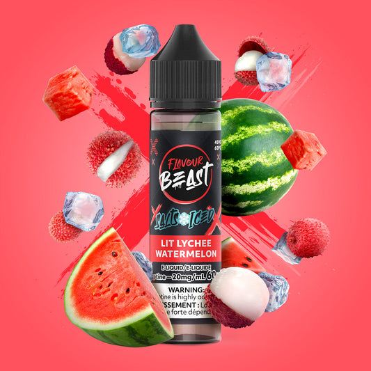 FLAVOUR BEAST SALT - LIT LYCHEE WATERMELON ICED 60ML - 60 ML / 20 MG