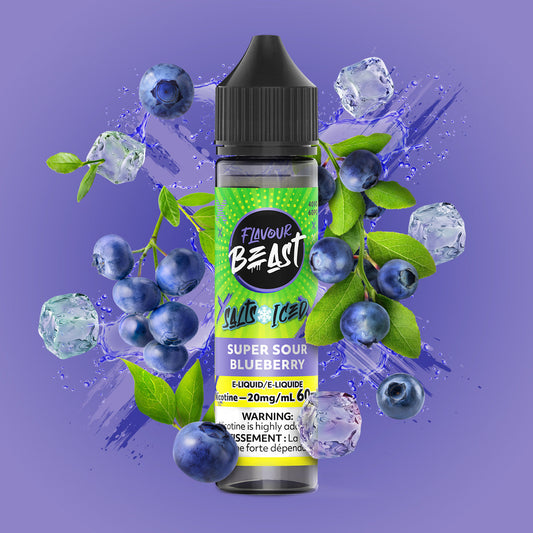 FLAVOUR BEAST SALT - SUPER SOUR BLUEBERRY ICED 60ML - 60 ML / 20 MG