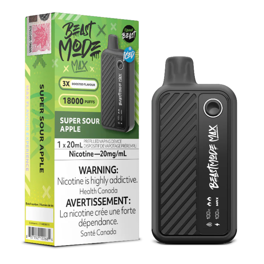 BEAST MODE MAX 18k SUPER SOUR APPLE DISPOSABLE VAPE