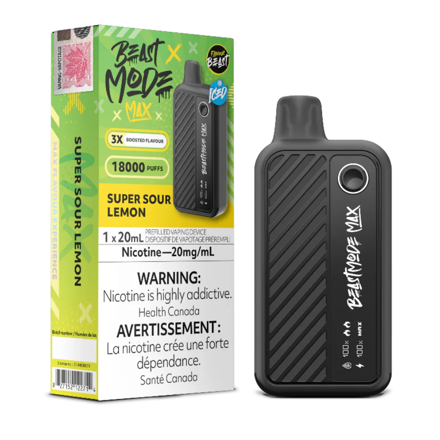 BEAST MODE MAX 18k SUPER SOUR LEMON DISPOSABLE VAPE