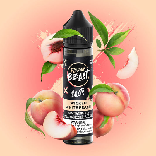 FLAVOUR BEAST SALT - WICKED WHITE PEACH 60ML - 60 ML / 20 MG