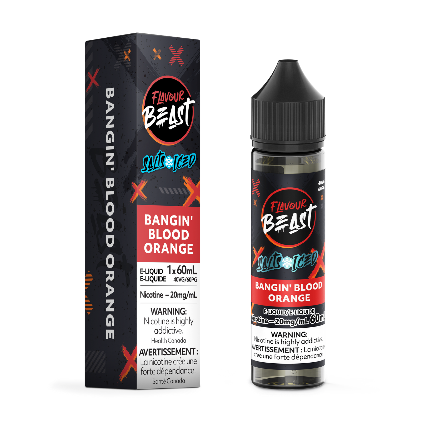 FLAVOUR BEAST SALT - BANGIN' BLOOD ORANGE ICED 60ML - 60 ML / 20 MG