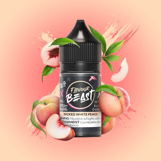 FLAVOUR BEAST SALT - WICKED WHITE PEACH 30ML - 30 ML / 20 MG