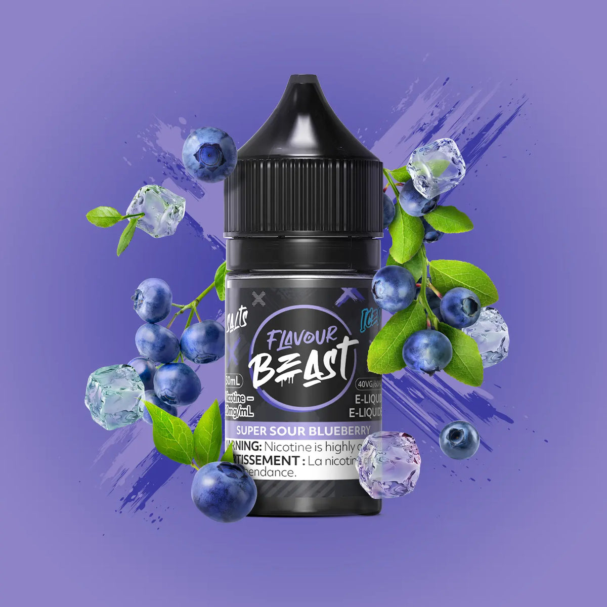 FLAVOUR BEAST SALT - SUPER SOUR BLUEBERRY ICED 30ML - 30 ML / 20 MG