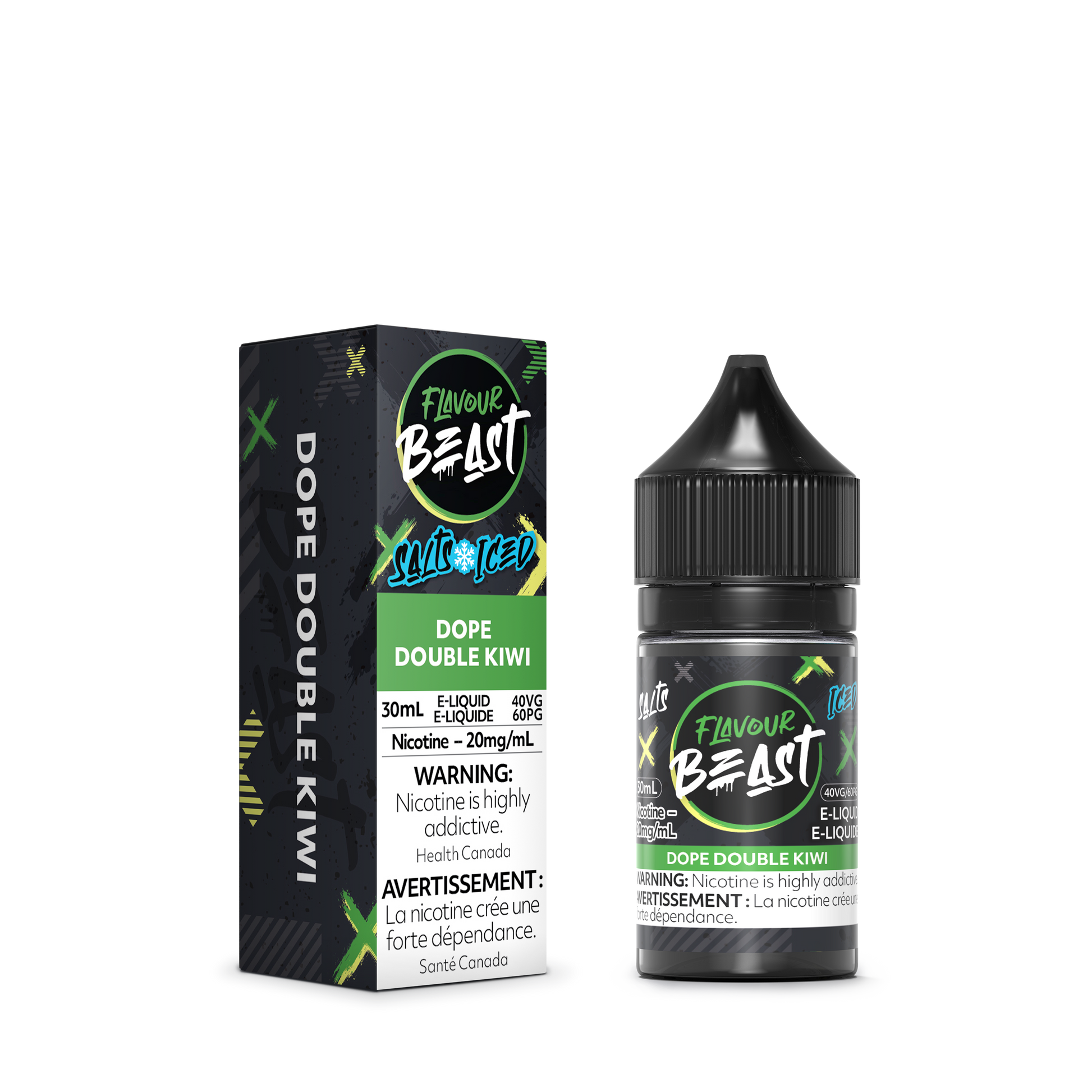FLAVOUR BEAST SALT - DOPE DOUBLE KIWI ICED 30ML - 30 ML / 20 MG