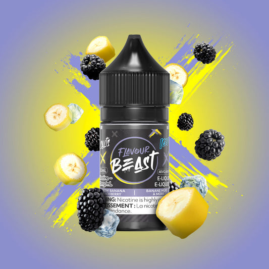 FLAVOUR BEAST SALT - BLAZIN' BANANA BLACKBERRY ICED 30ML - 30 ML / 20 MG