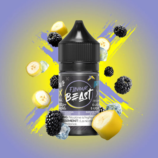 FLAVOUR BEAST SALT - BLAZIN' BANANA BLACKBERRY ICED 30ML - 30 ML / 20 MG