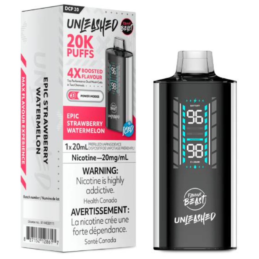 Flavour Beast - Epic Strawberry Watermelon Unleashed DCP 20K Disposable , 20ML