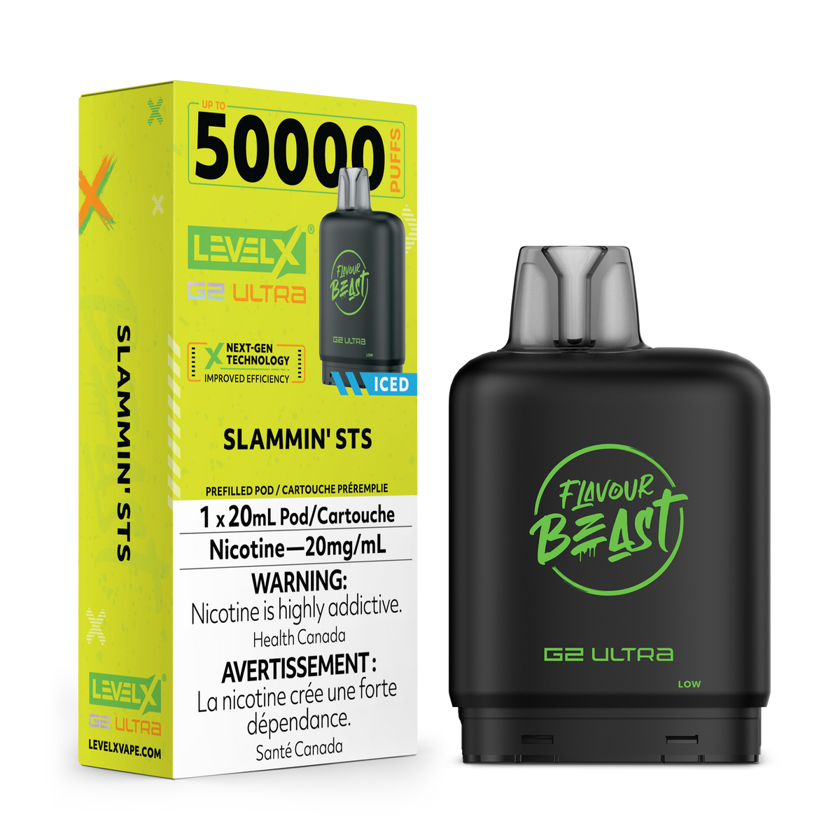 Flavour Beast Level X G2 Ultra 50K Pod with box - Slammin' STS Iced