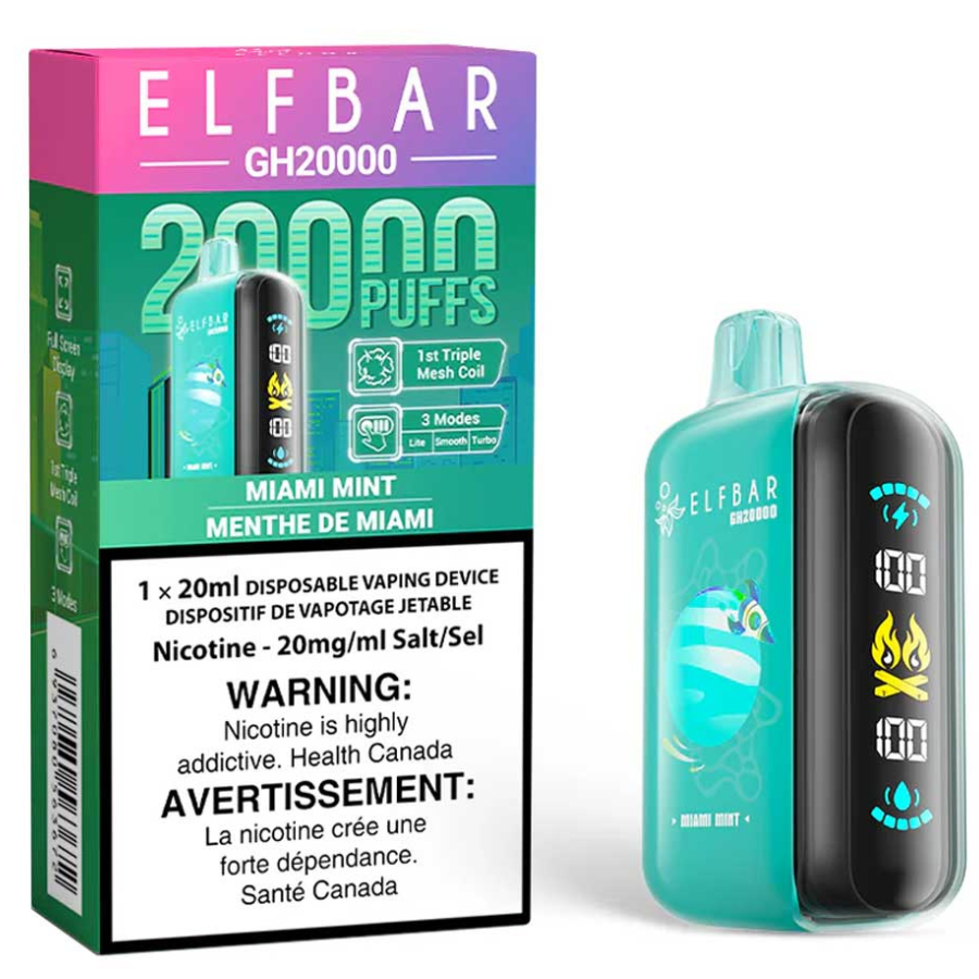 Elf Bar GH20000 - Miami Mint Disposable Vape, 20K Puffs