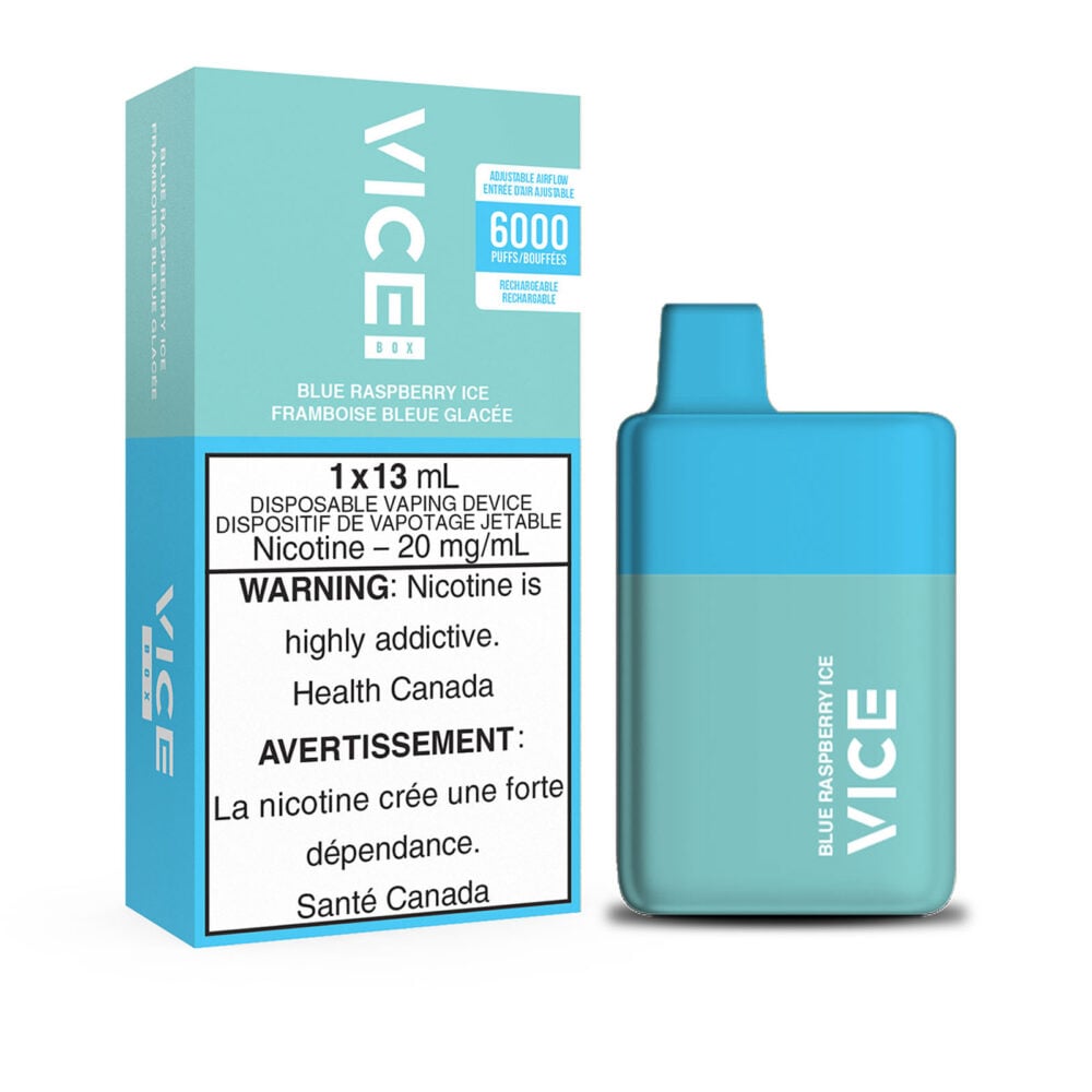 BLUE RASPBERRY ICE VICE BOX – DISPOSABLE VAPE