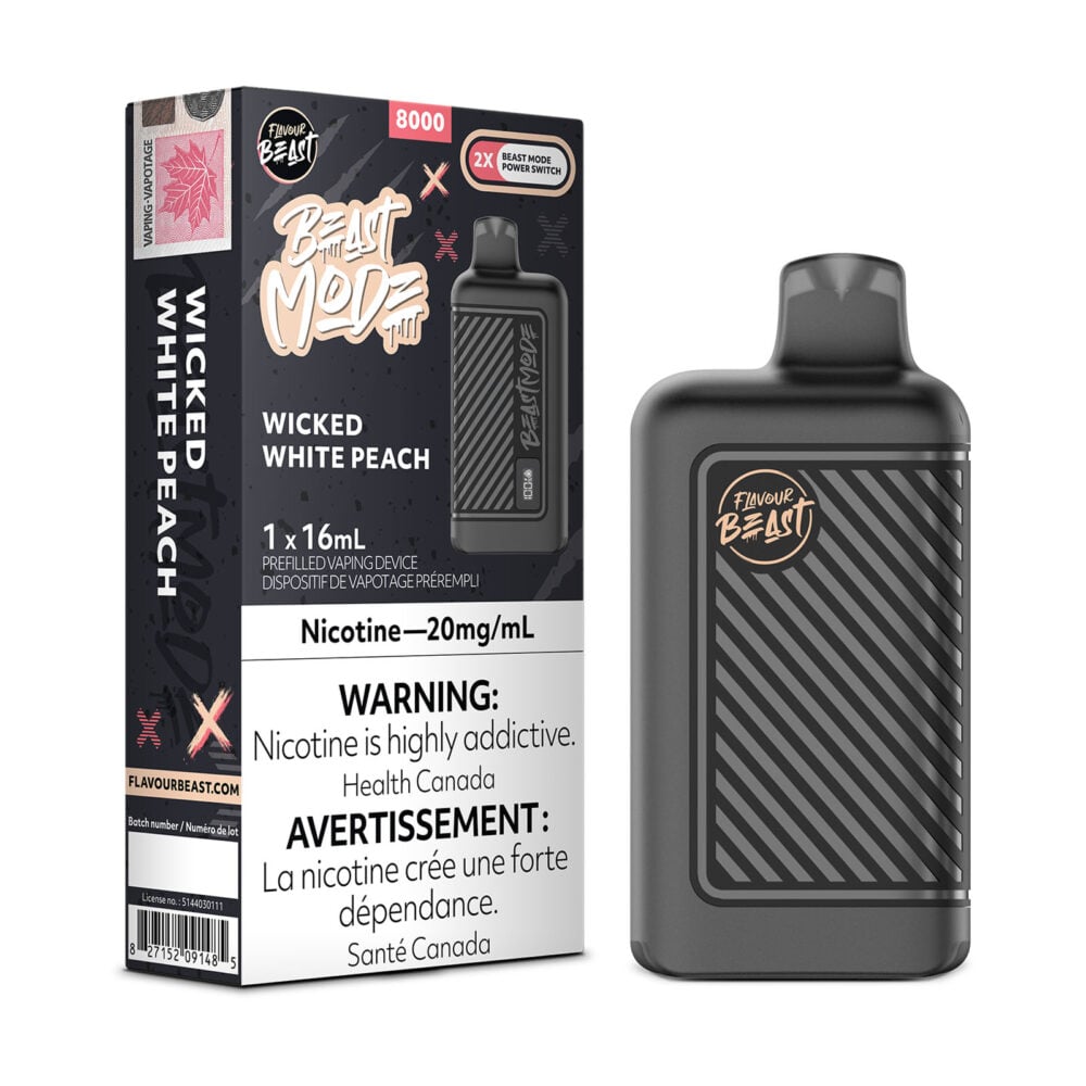Wicked White Peach Flavour Beast Beast Mode – Disposable Vape