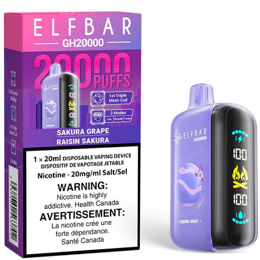 Sakura Grape Elf Bar GH20000 Disposable Vape