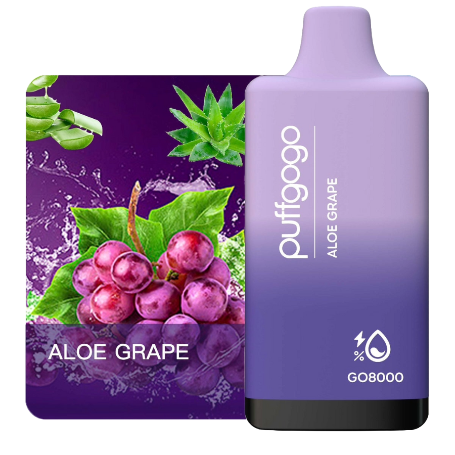Puffgogo GO8000 Disposable 8000 Puffs - Aloe Grape