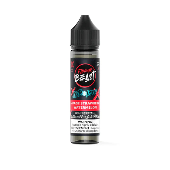 FLAVOUR BEAST SALT - SAVAGE STRAWBERRY WATERMELON ICED 60ML