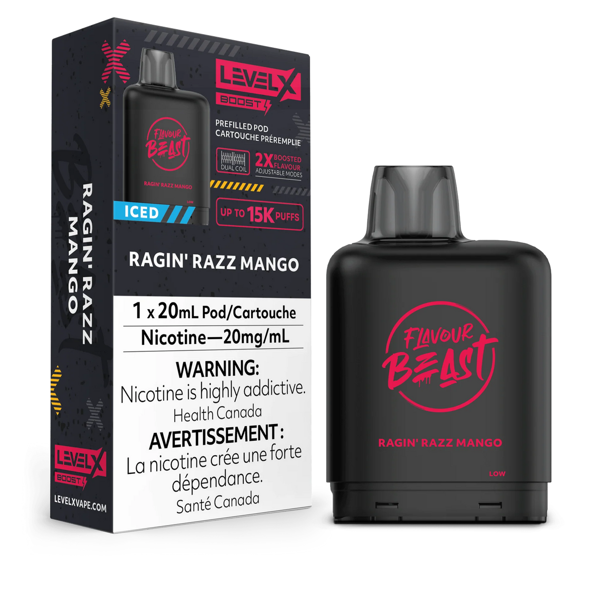 Level X Boost G2 Flavour Beast - Ragin' Razz Mango Iced
